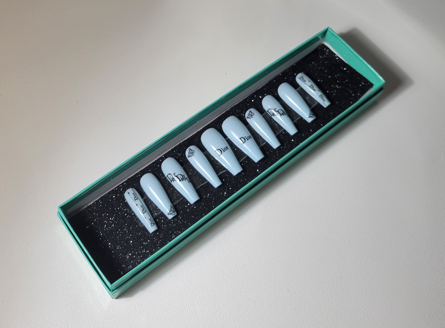 Baby Blue Press ons Set