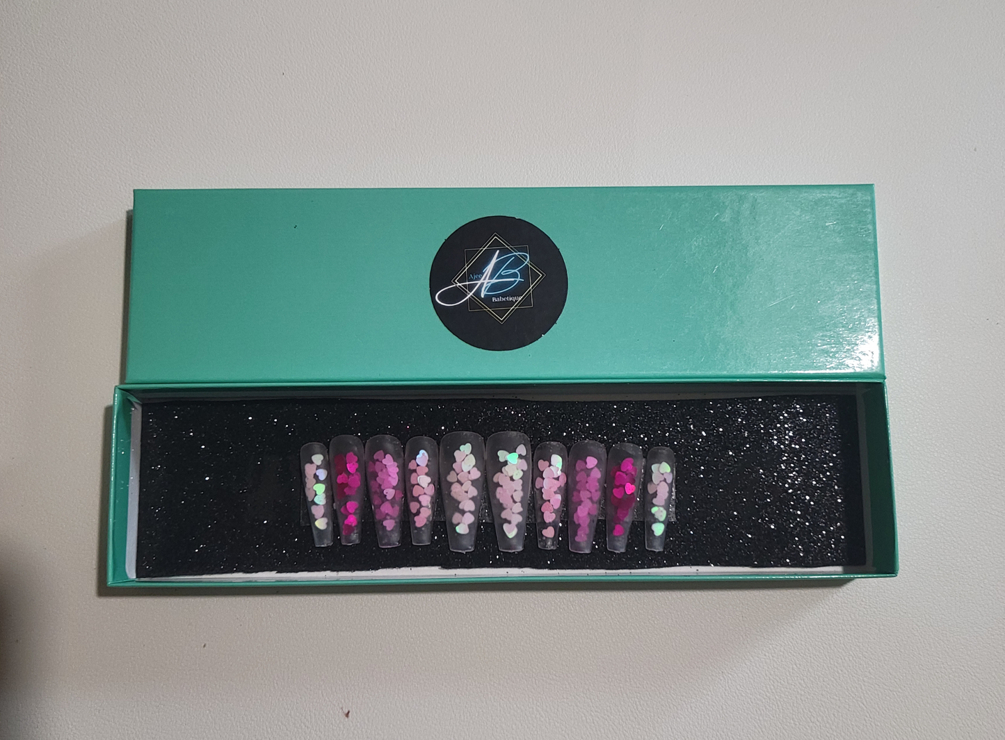 See Right Through My Heart Press On Nails