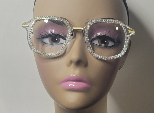 All Bling Out Sunglasses (Clear)