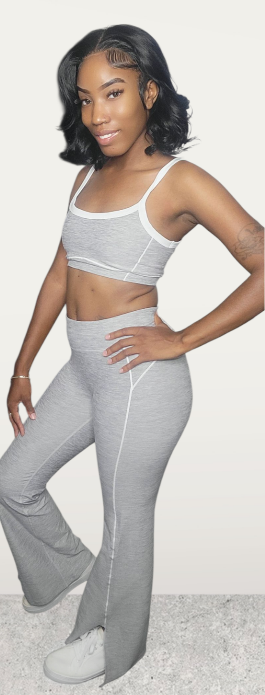 Grey Pilates Girl Active Pant Set