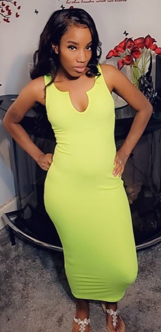 Neon Green Dress