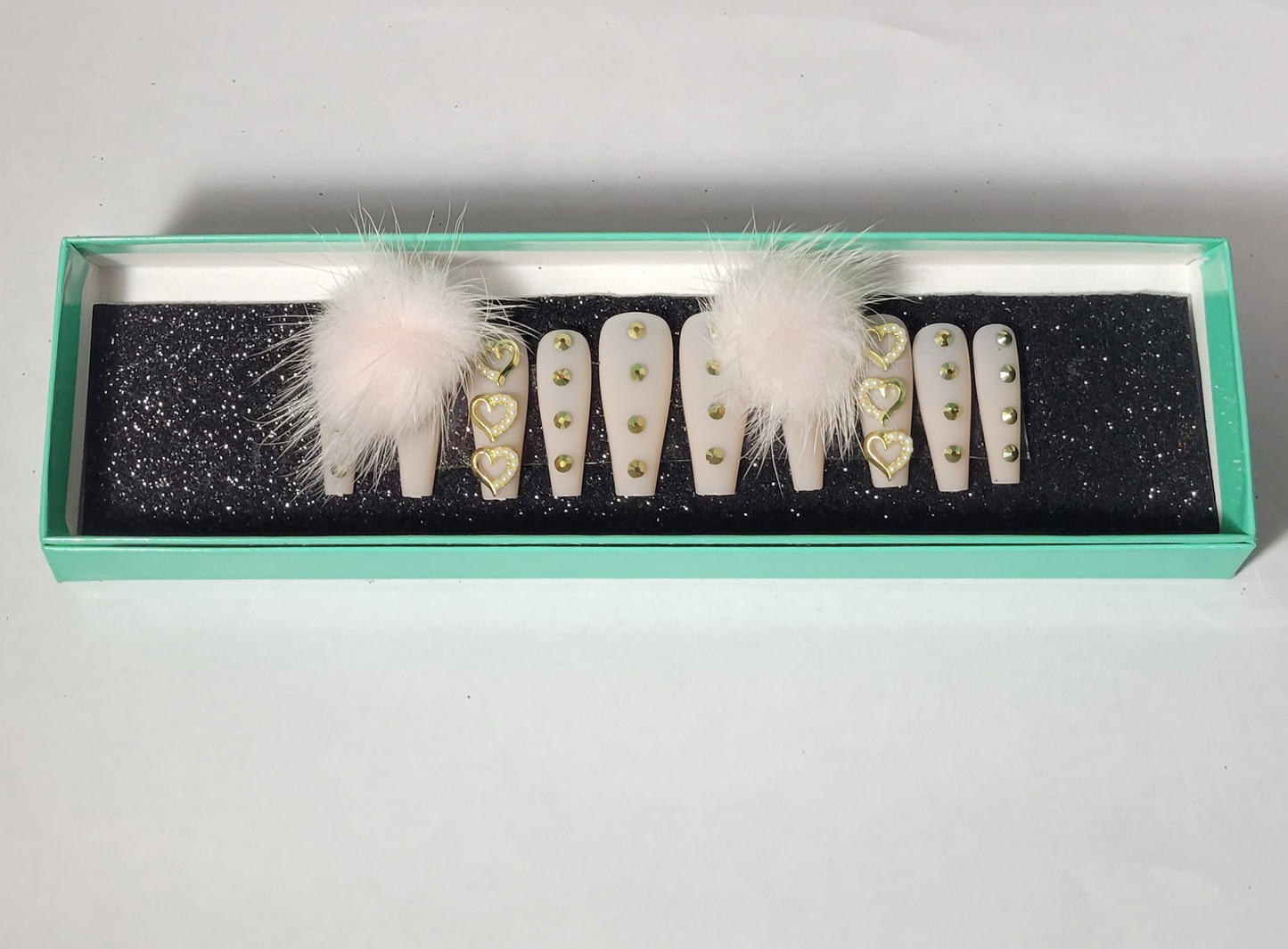 Love is Golden Press on Nails