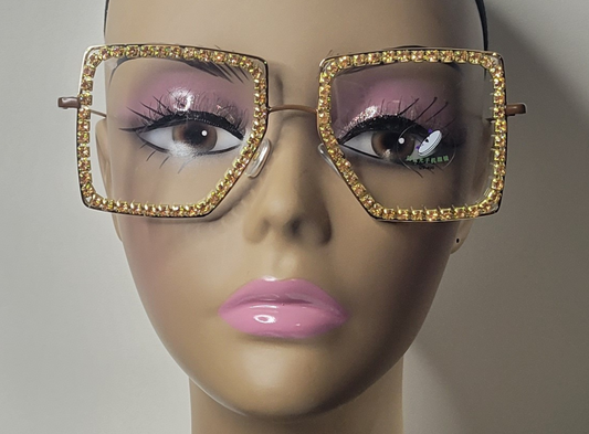 Weekend Ready Square Sunglasses (Brown/Gold)