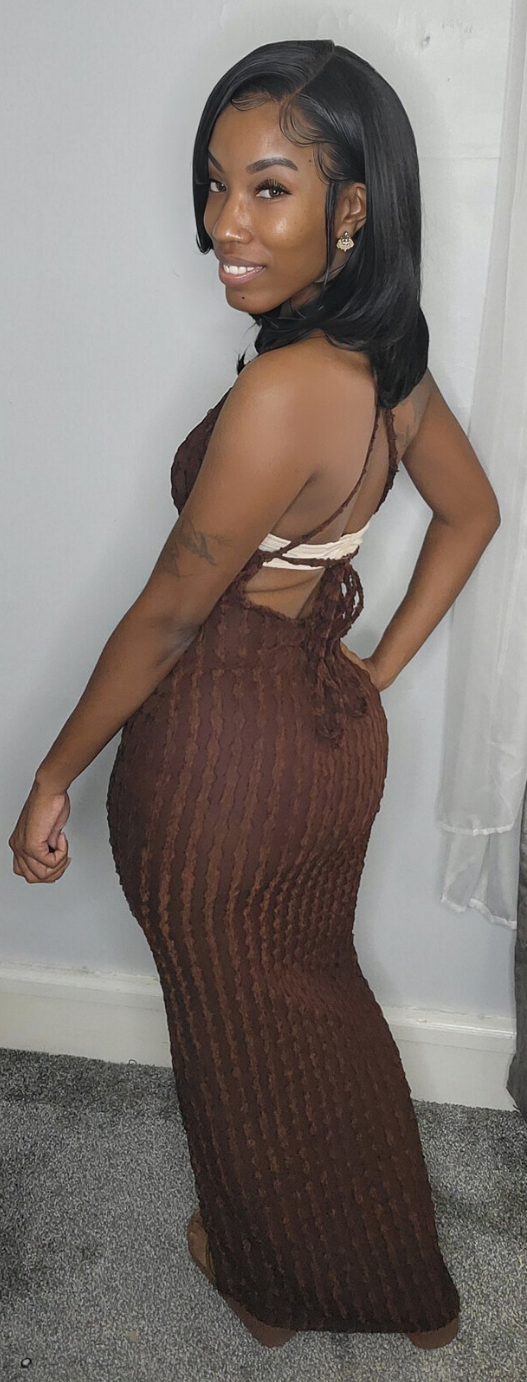 Keep it Classy Maxi Dress-Brown