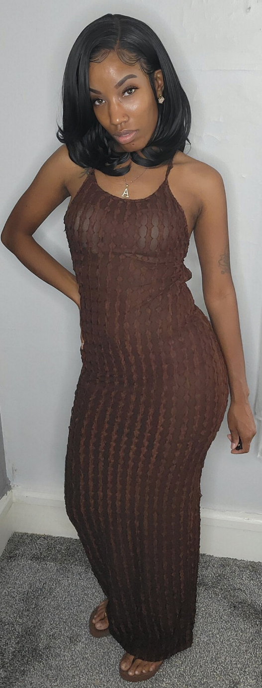 Keep it Classy Maxi Dress-Brown