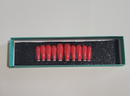 Extra Red Press on Nails