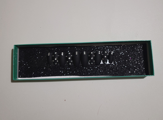 Double Rhinestone Press on Nails