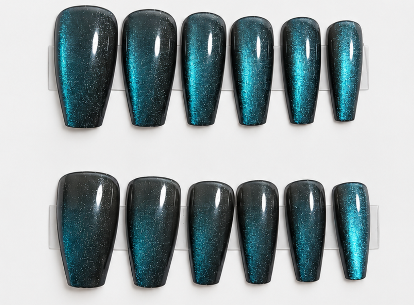 Teal Temptation Press on Nails
