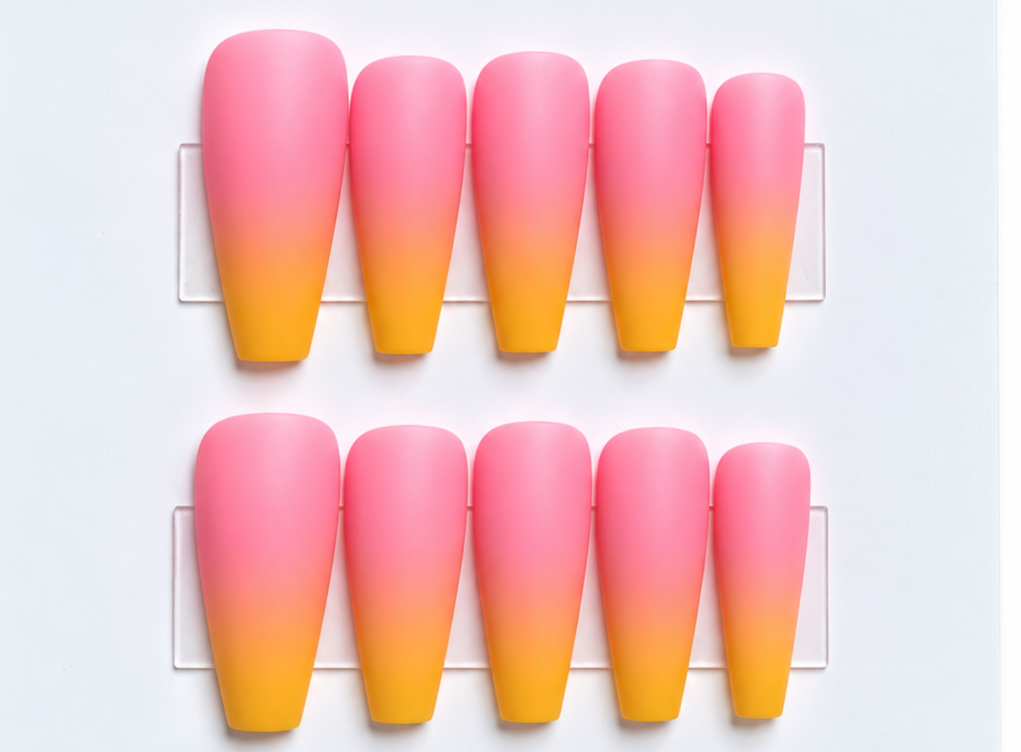 Pink Starburst Ombre Press On Nails