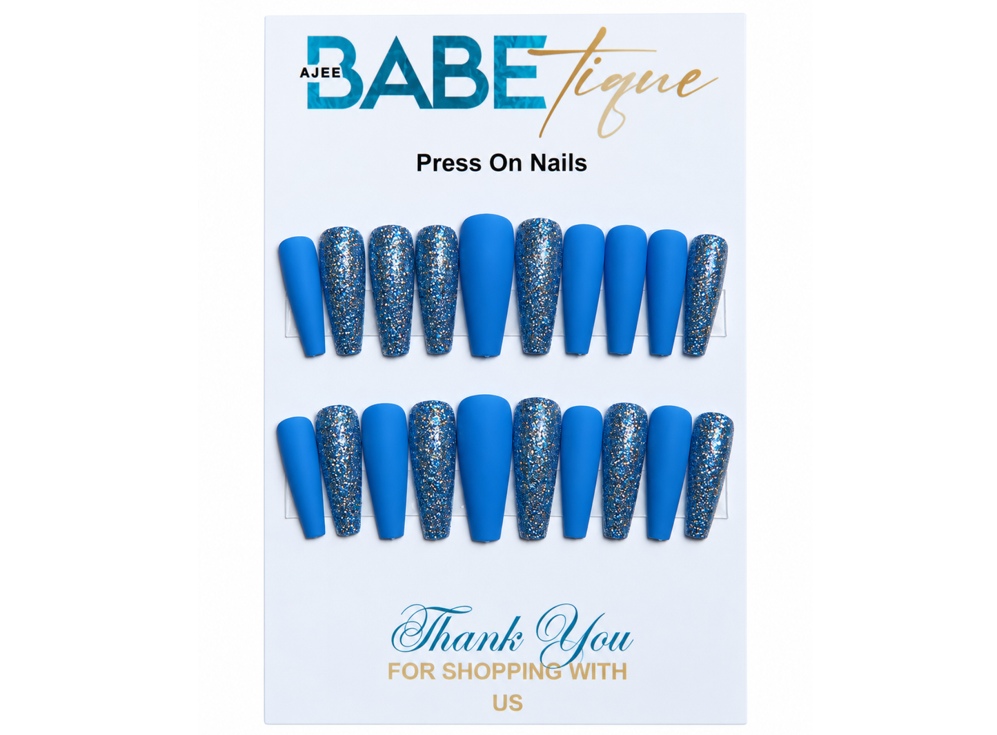 Royal Twinkle Press on Nails