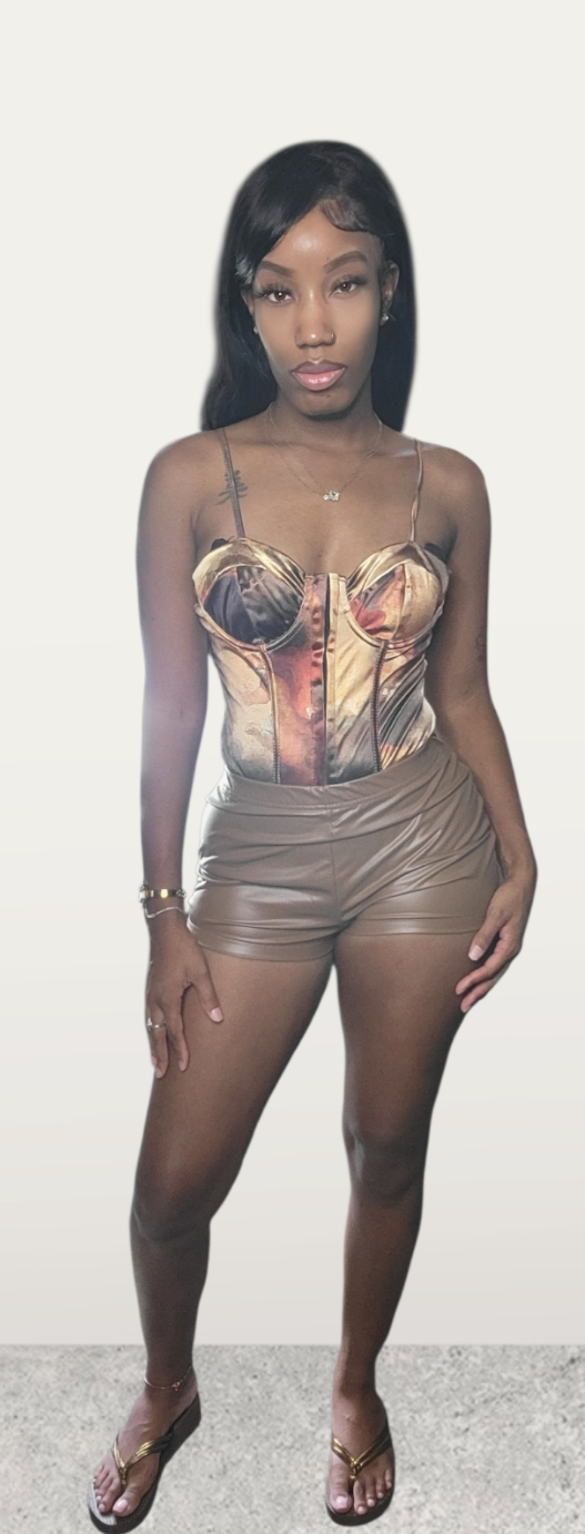 Brown Short Set