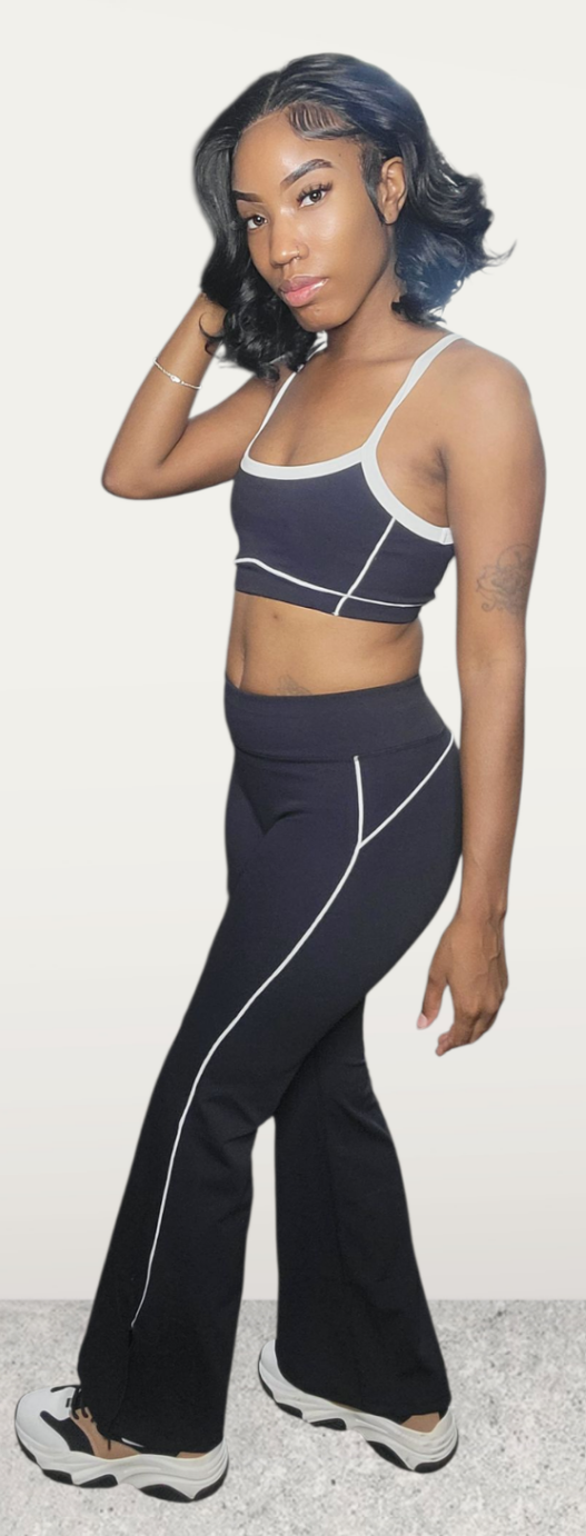 Black Pilates Girl Active Pant Set