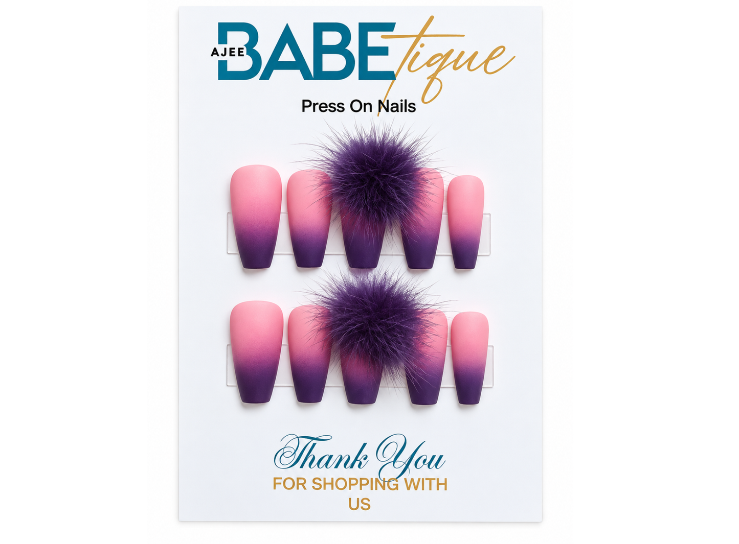 Purple Passion Press Ons Set