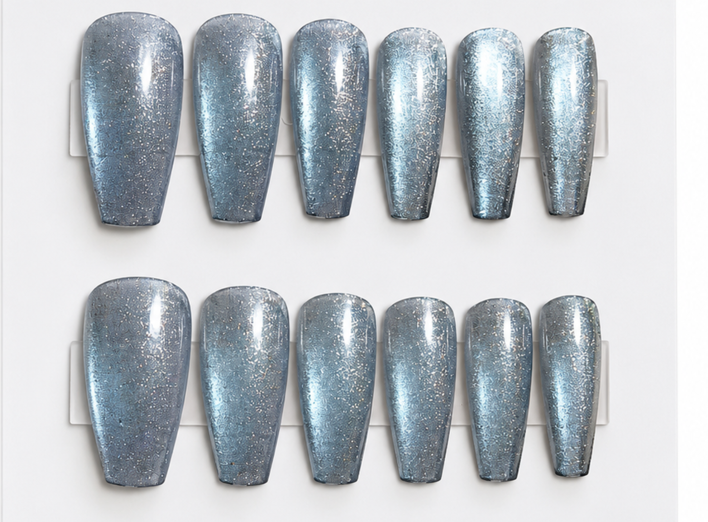 Icy Blue Press on Nails