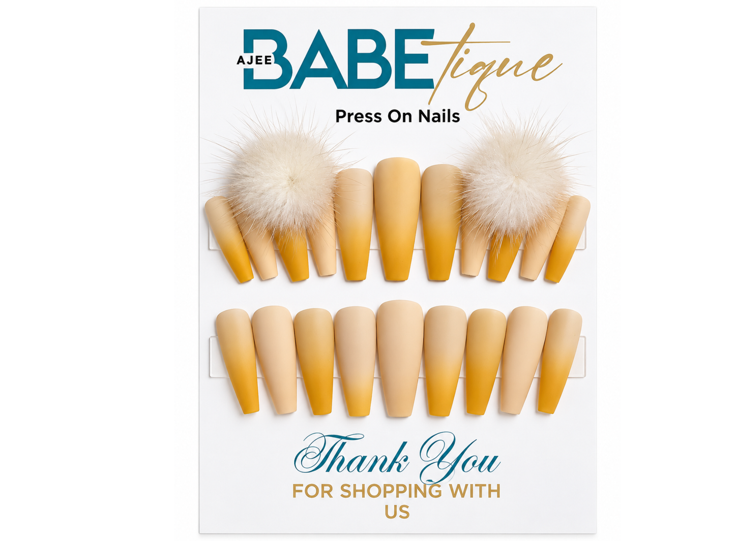 Vanilla Sunshine Ombre Press Ons Set
