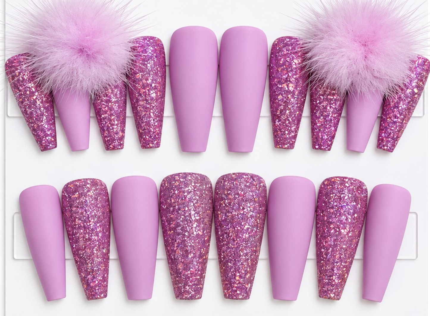 Pink Fairy Dust Press on Nails