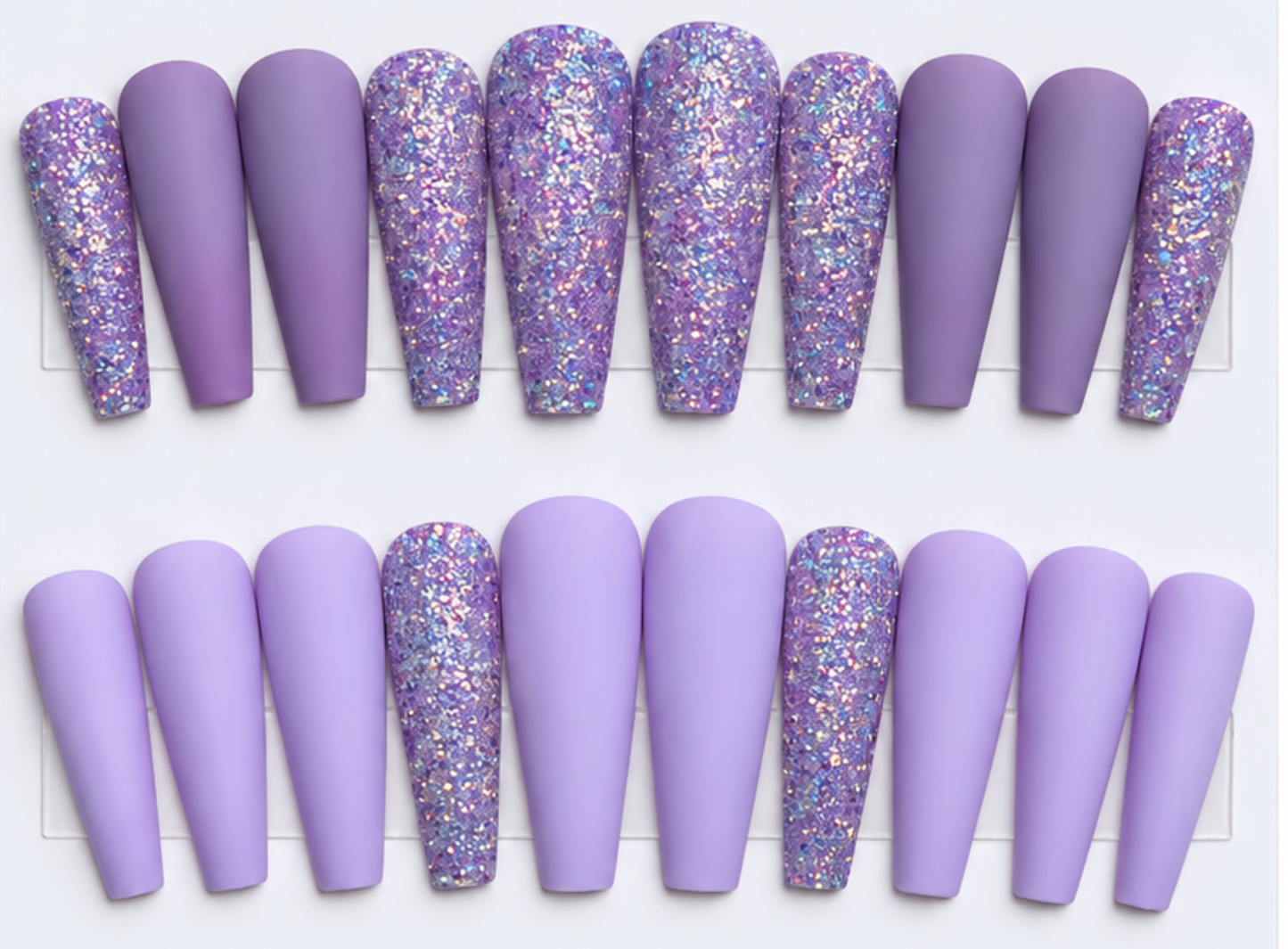 Lavender Stardust Press on Nails