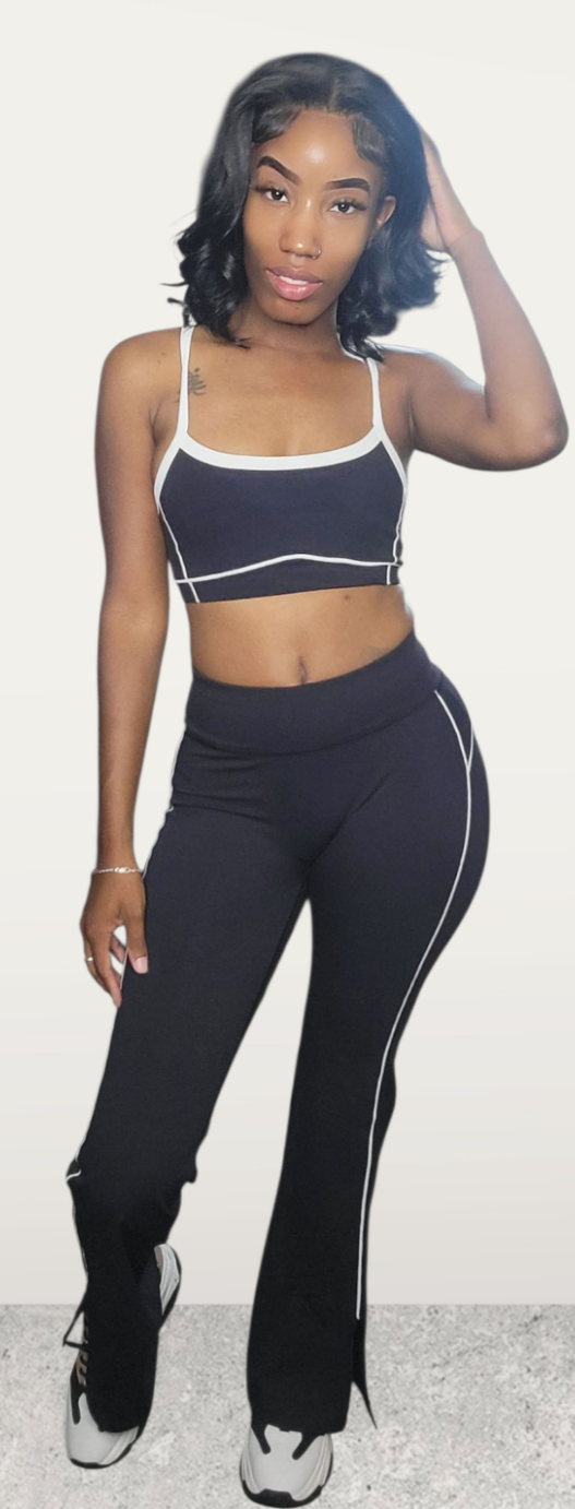 Black Pilates Girl Active Pant Set