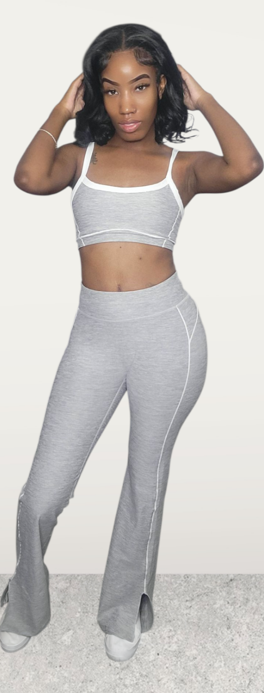 Grey Pilates Girl Active Pant Set