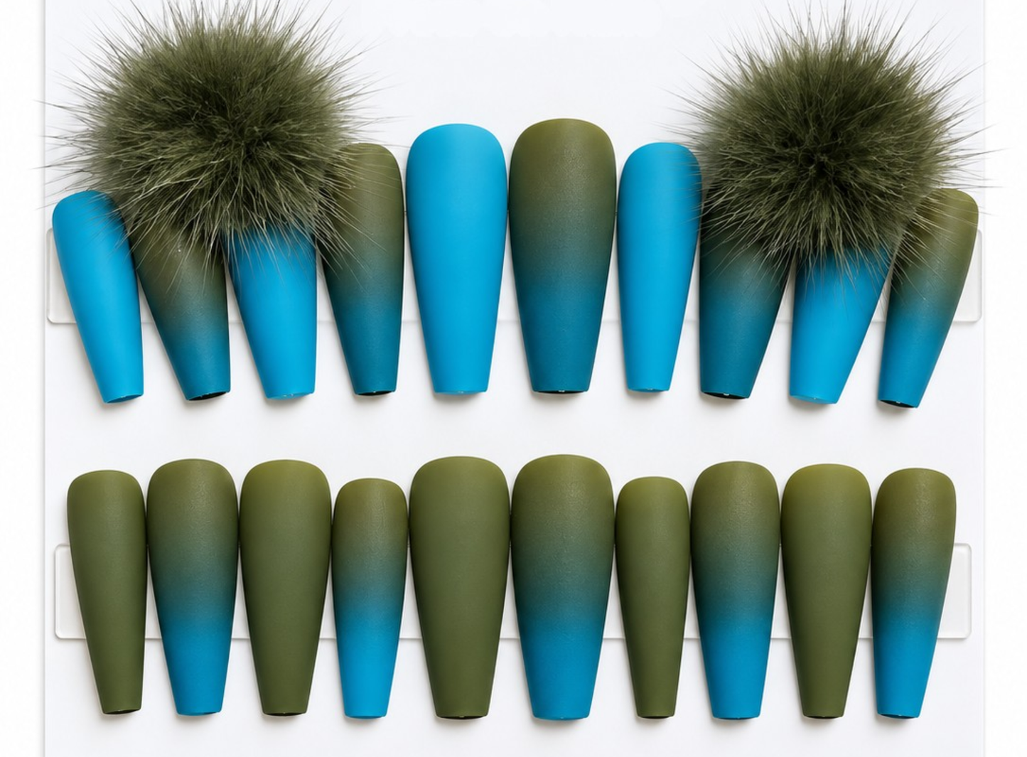 Tropical Envy Ombre Press Ons Set