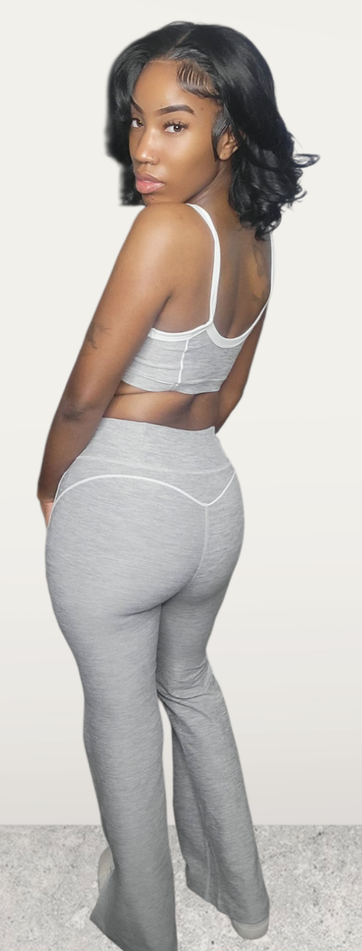 Grey Pilates Girl Active Pant Set