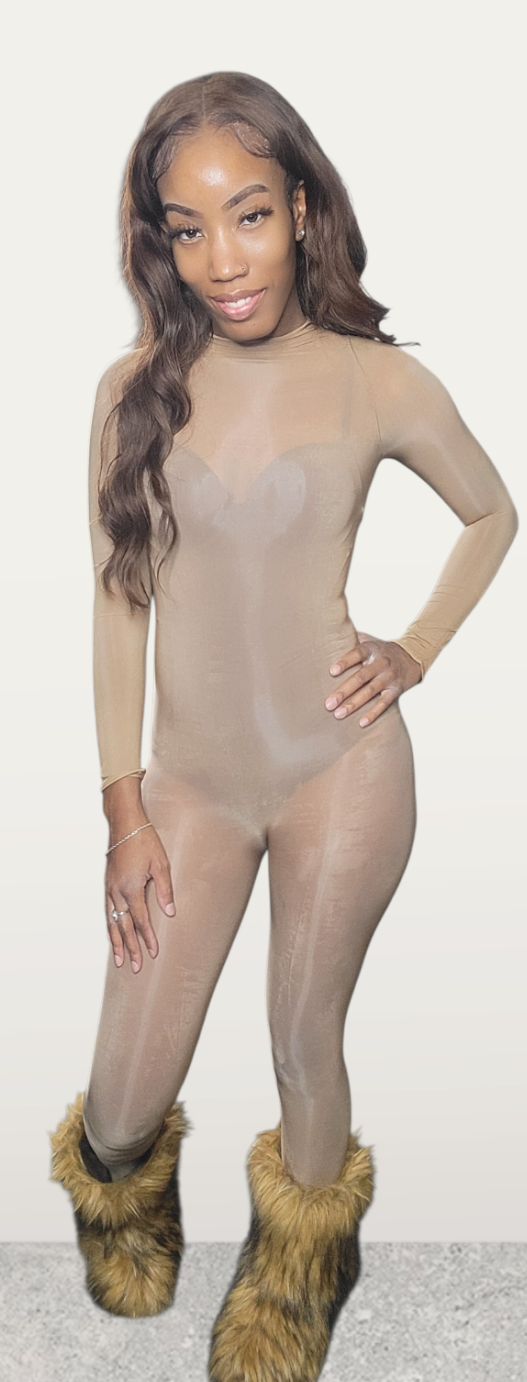 Brown Sheer Bodysuit