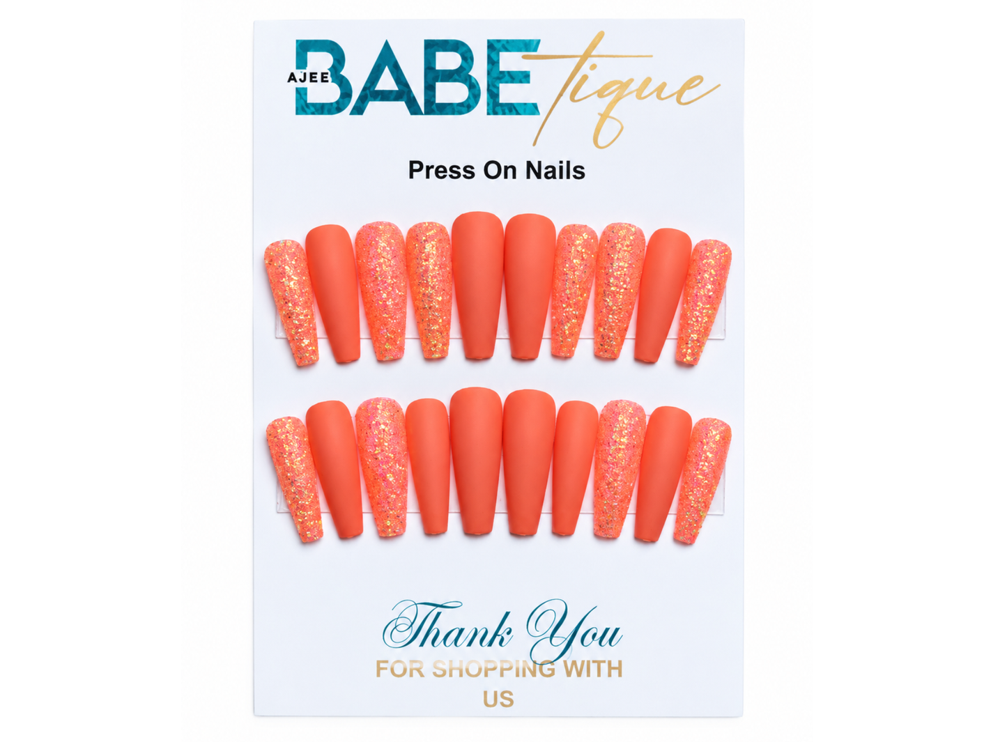 Coral Crush Press on Nails