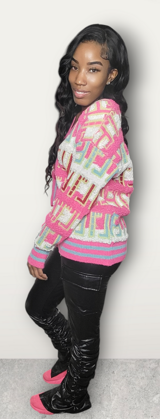 Rosey Cozy Pink Cardigan