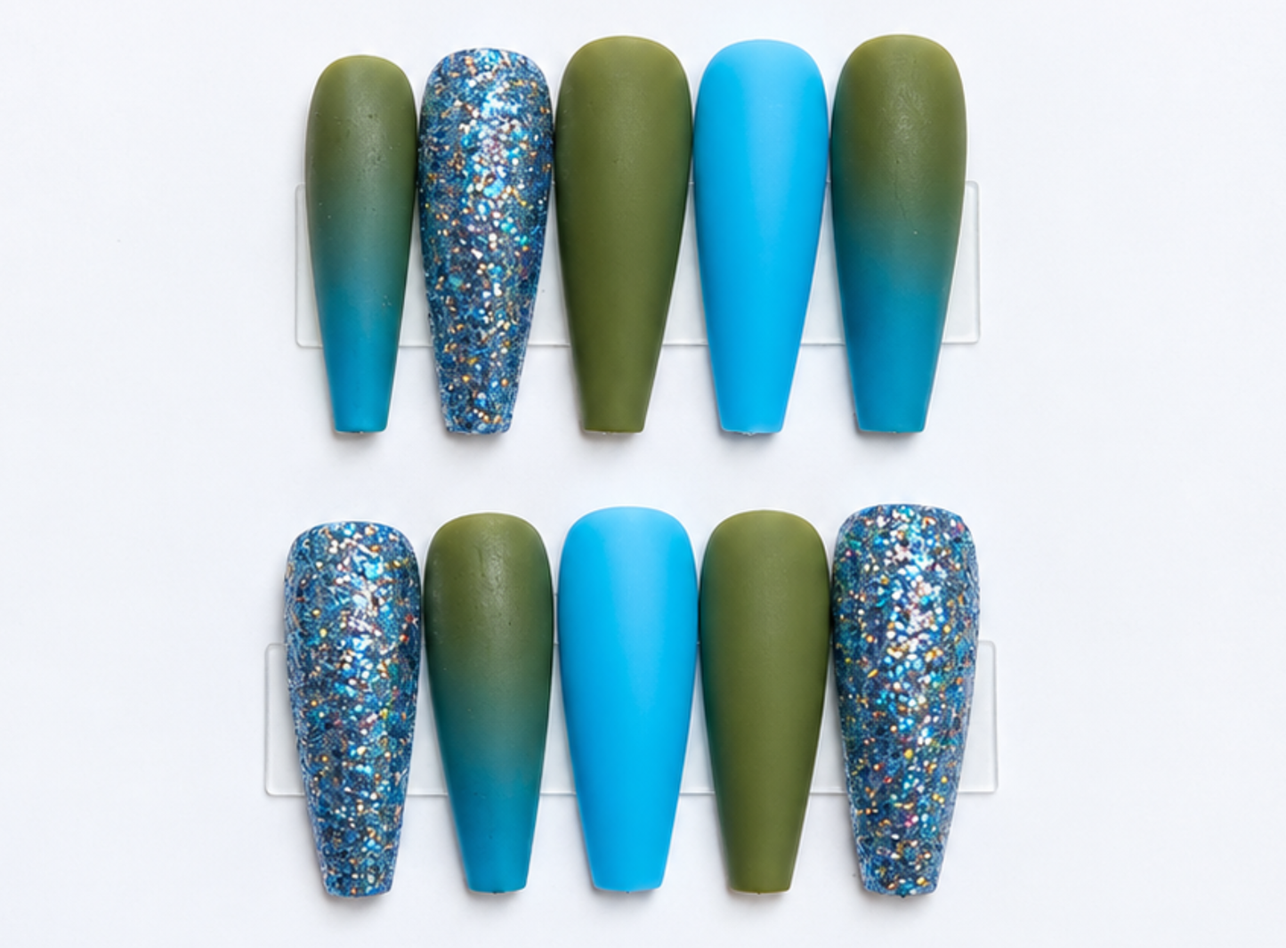 Safari Glam Ombre Press Ons Set