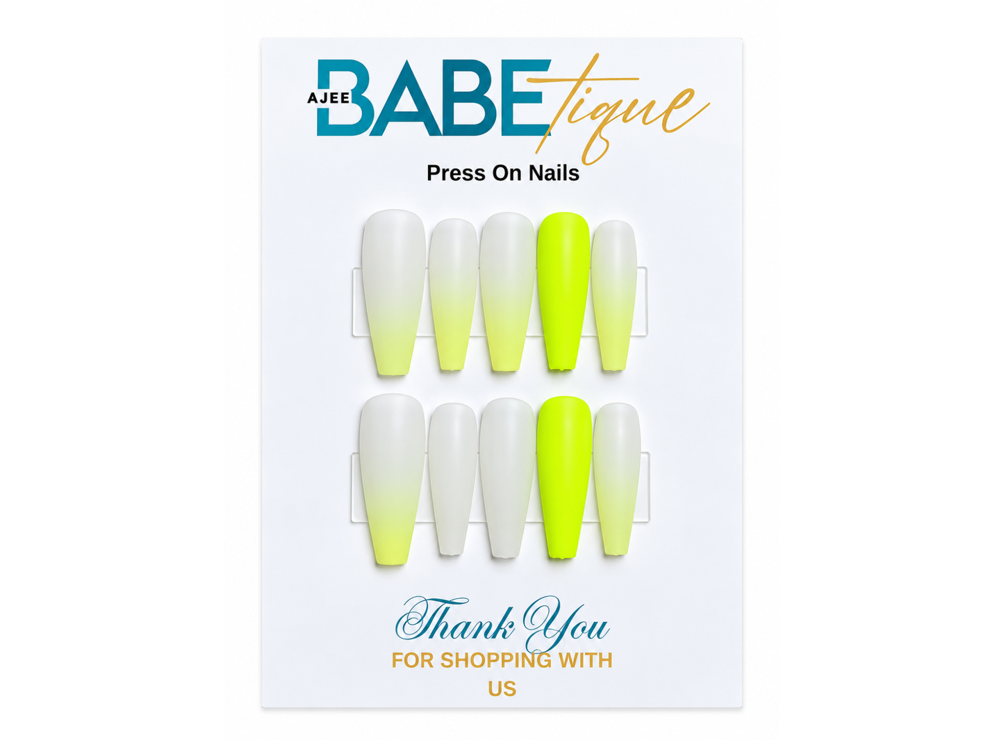Lime Light Ombre Press Ons Set