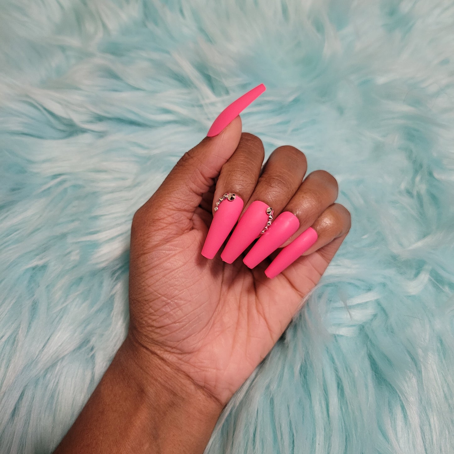 Hot Pink Press on Nails