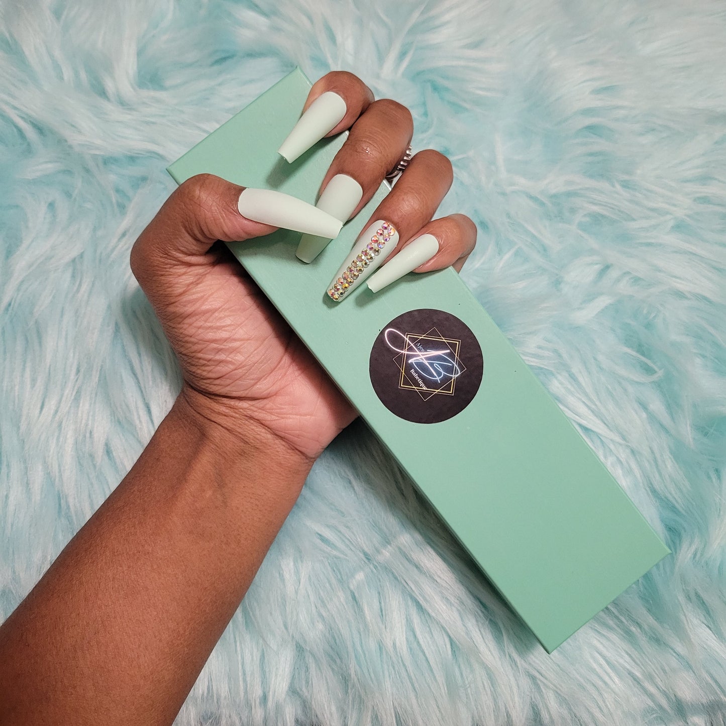 Mint Green Press on Nails